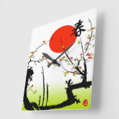 Carrée Horloge de ressort (Angle)