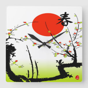 Carrée Horloge de ressort