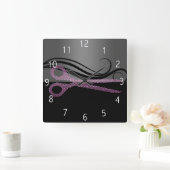 Carrée horloge de salon de coiffure (Maison)