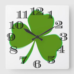 Carrée Horloge de shamrock