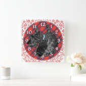 Carrée Horloge de Terrier d'écossais (Maison)