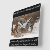 Carrée Horloge de tigre (Angle)