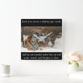 Carrée Horloge de tigre (Maison)