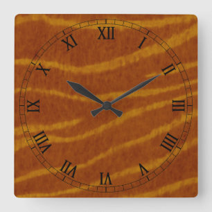 Carrée Horloge des chiffres romains du Carré de tigre