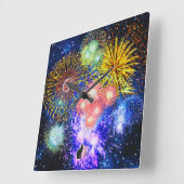 Carrée Horloge des feux d'artifice (Angle)