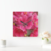 Carrée Horloge des fleurs du printemps (Maison)