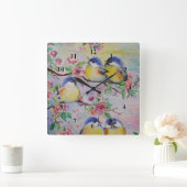 Carrée Horloge des oiseaux du printemps (Maison)