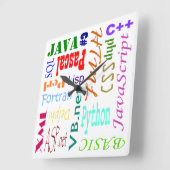 Carrée Horloge des programmeurs informatiques (Angle)