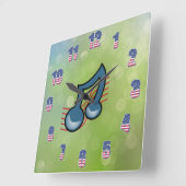 Carrée Horloge des signes musicaux (Angle)