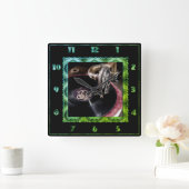 Carrée Horloge des Tourne-disques à l'ancienne (Maison)