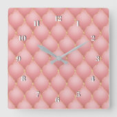 Carrée Horloge diamant or rose (Recto)