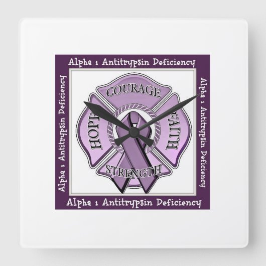 Carrée horloge d'insuffisance de álpha-1-antitrypsine (Recto)