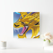 Carrée Horloge d'or de dragon (Maison)