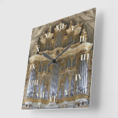 Carrée Horloge d'orgue avec chiffres romains (Angle)