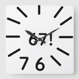 Carrée horloge drôle 67