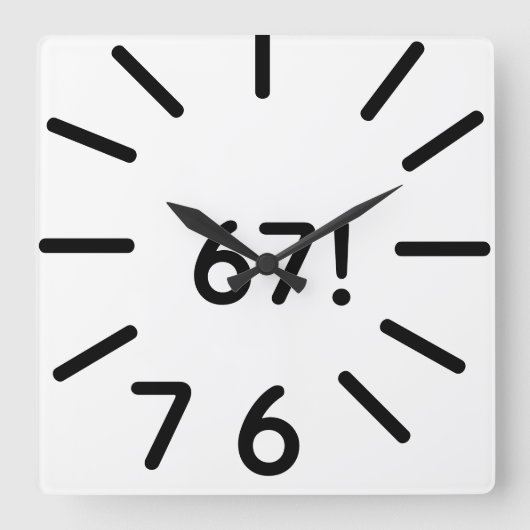 Carrée horloge drôle 67 (Recto)
