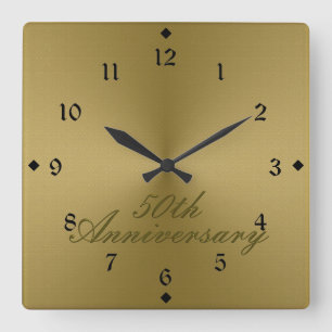 Carrée Horloge du 50e anniversaire du Mariage