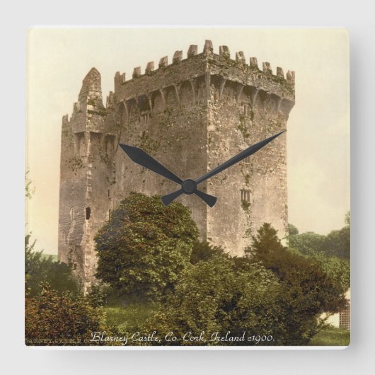 Carrée Horloge du château de Blarney, Co. Cork, Irlande. (Recto)