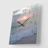 Carrée Horloge du coucher de soleil de St. Pete (Angle)