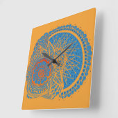 Carrée Horloge du crâne du cerveau (Angle)