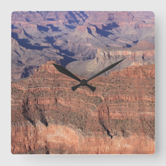 Carrée Horloge du Grand Canyon (de couleur vive) (Recto)