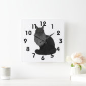 Carrée Horloge du Maine Coon (Maison)