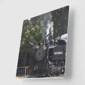 Carrée Horloge du moteur du train de vapeur (Angle)