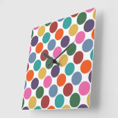 Carrée Horloge du Motif de point Polka (Angle)