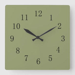 Carrée Horloge du mur de Carré vert d'Avocado