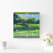 Carrée horloge du mur de golf (Maison)