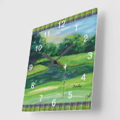 Carrée horloge du mur de golf (Angle)