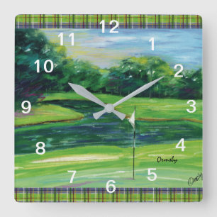 Carrée horloge du mur de golf