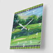 Carrée horloge du mur de golf (Angle)