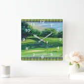 Carrée horloge du mur de golf (Maison)