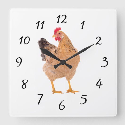 CARRÉE HORLOGE DU MUR DE ROOSTER (Recto)