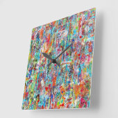 Carrée Horloge du mur du temps père (Angle)