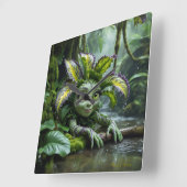 Carrée Horloge du plante Lover (Angle)