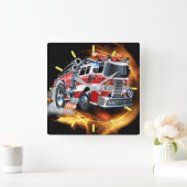 Carrée Horloge du service d'incendie (Maison)