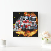 Carrée Horloge du service d'incendie (Maison)