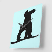 Carrée Horloge du snowboard (Angle)