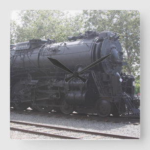 Carrée Horloge du train du moteur à vapeur