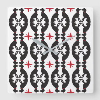 Carrée Horloge élégante de motif de lévrier