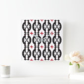 Carrée Horloge élégante de motif de lévrier (Maison)