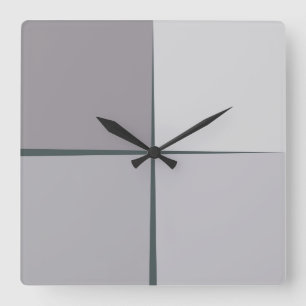 Carrée horloge en acier