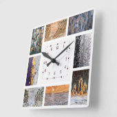 Carrée Horloge en Acrylique,  (Angle)