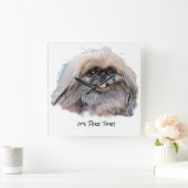 Carrée Horloge en Acrylique (Maison)