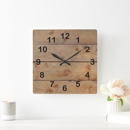 Carrée Horloge "en bois" (Maison)