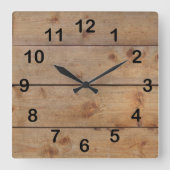 Carrée Horloge "en bois" (Recto)