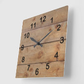 Carrée Horloge "en bois" (Angle)