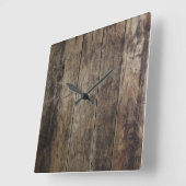 Carrée Horloge en bois de Faux (Angle)